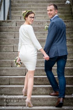 Hochzeit, Trauung, Böblingen, Standesamt, Braut, Paar, Strauss, Bräutigam, weiß